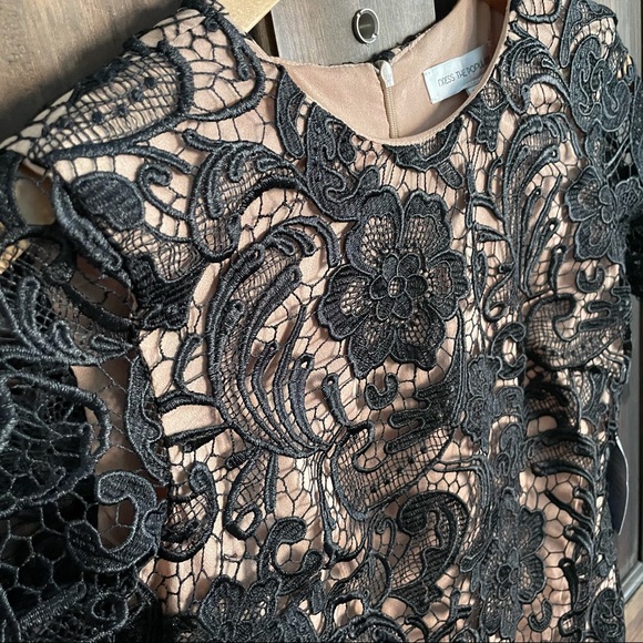 DRESS THE POPULATION Anna Crochet Lace Sheath Dress NWT - Picture 3 of 11